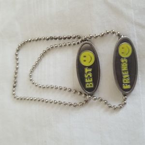 New Silver Yellow BEST FRIENDS Smiley Face ID Bracelets